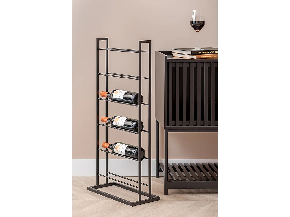 Casier à vin simple étage - Noir