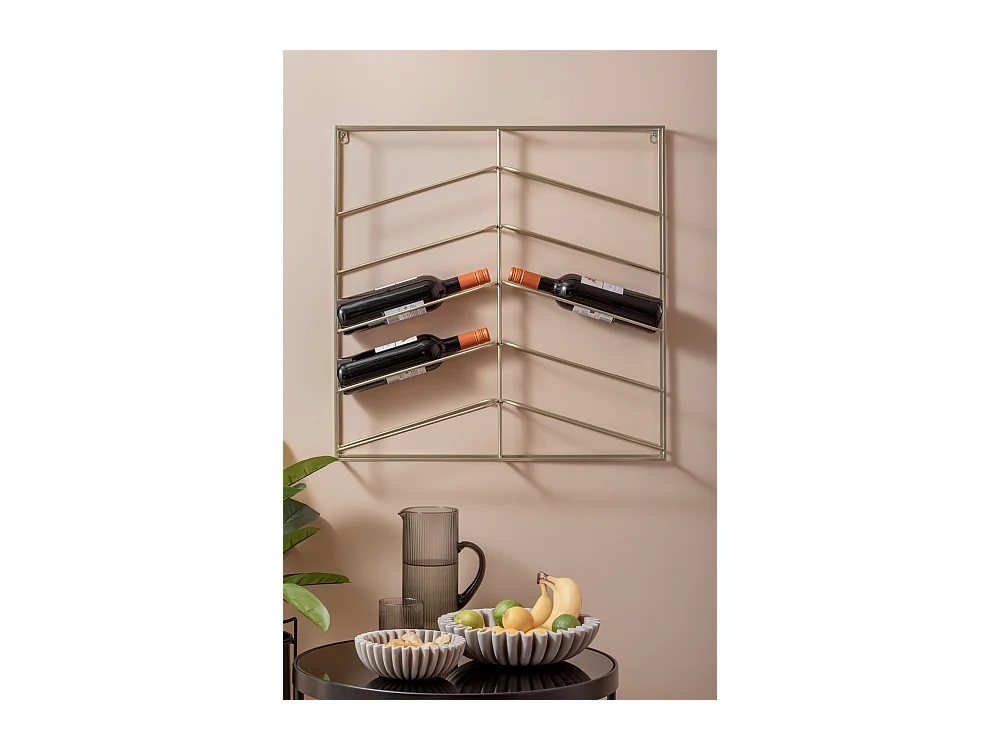 Casier à vin Cuadro - Doré