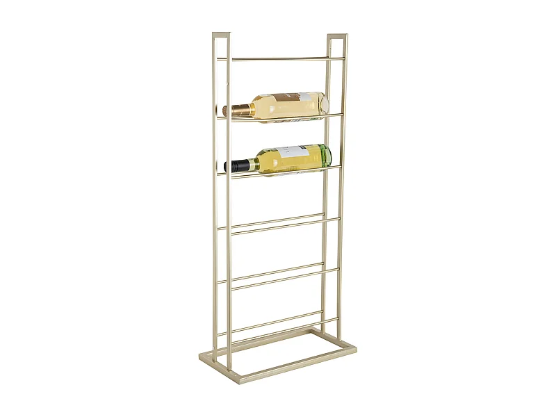 Botellero de un solo piso - Pintado en dorado