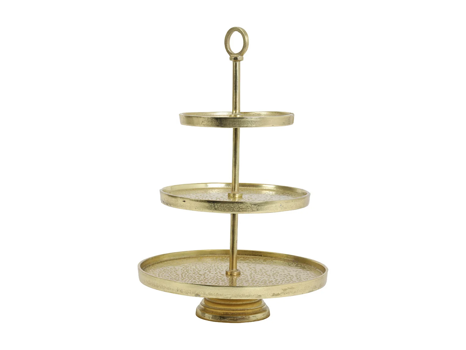Etagere LUTEK - Ø32x48cm - Goud