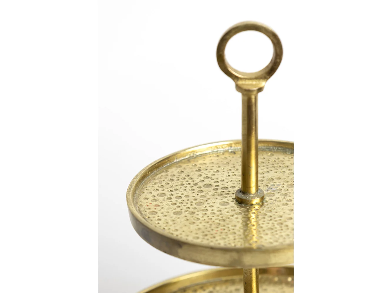 Etagere LUTEK - Ø32x48cm - Goud