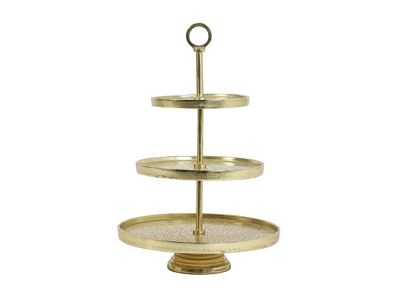 Etagere LUTEK - Ø32x48cm - Goud