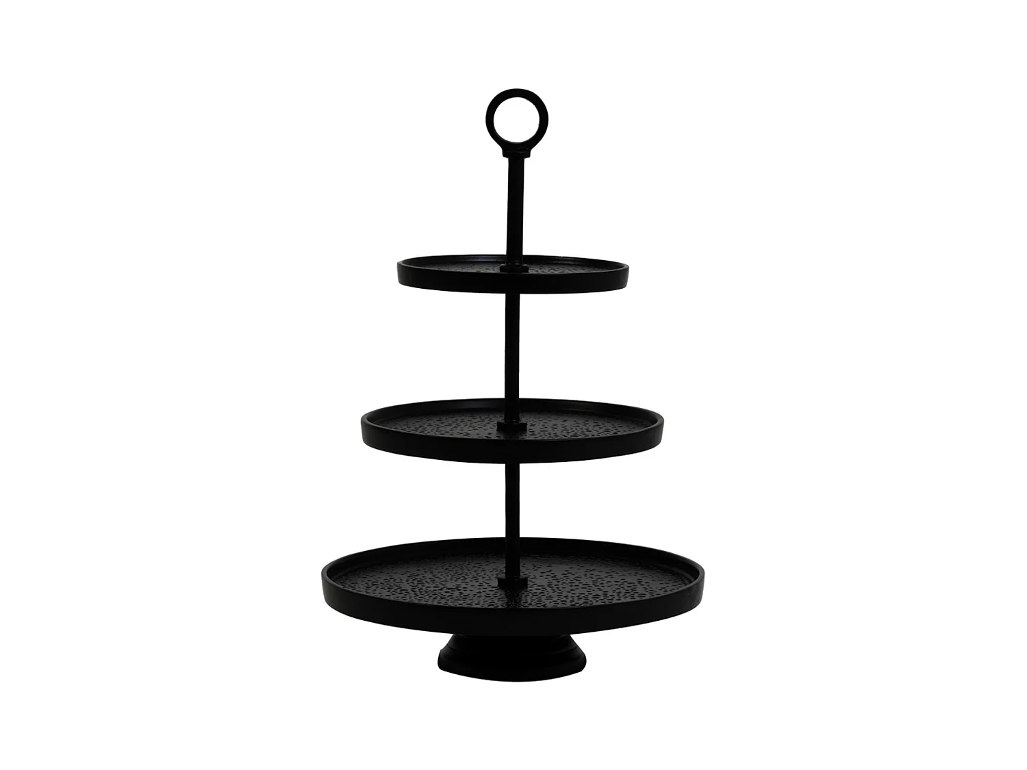 Etagere LUTEK - Ø32x48cm - Zwart