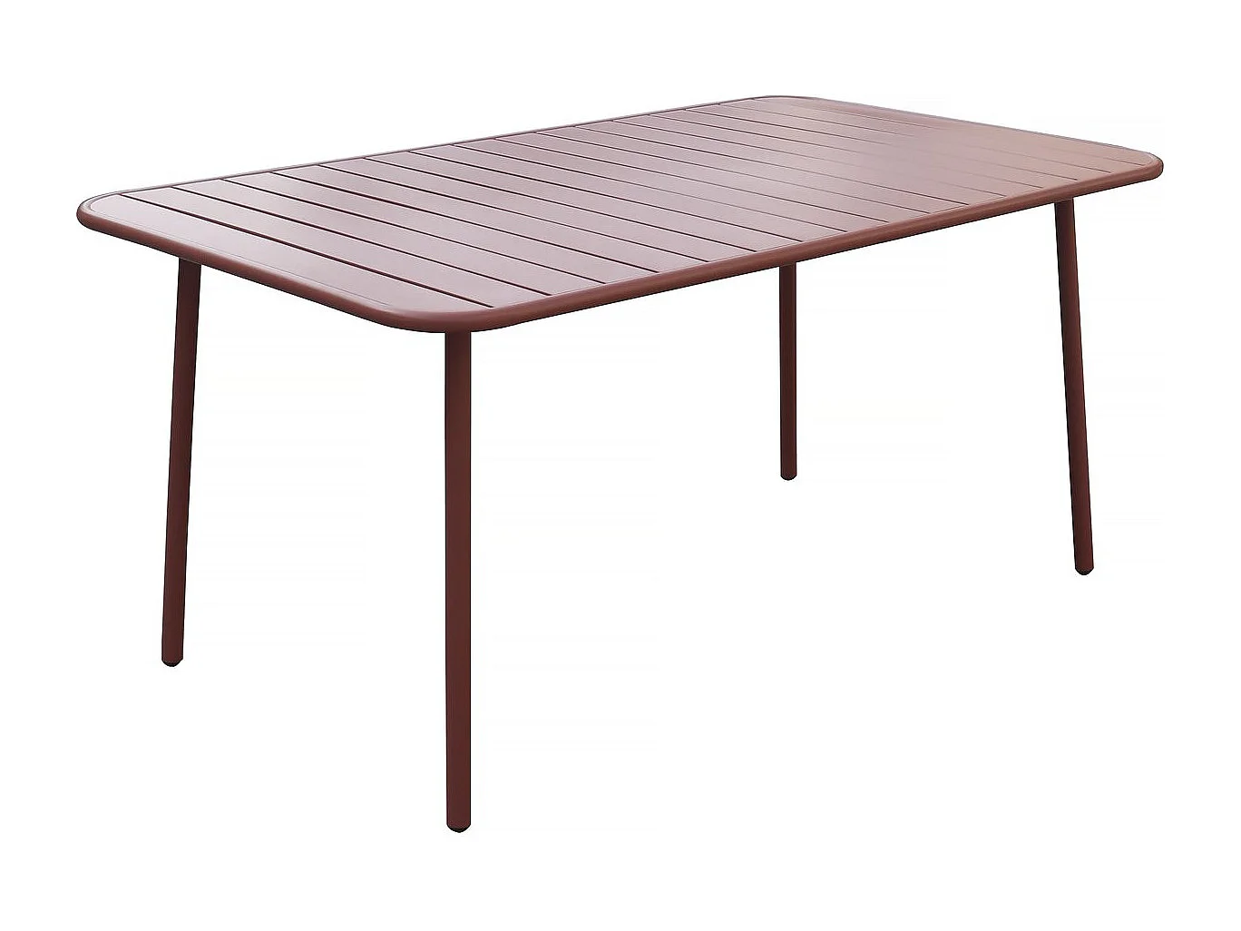 Table jardin en métal "Bilbao" - 150 x 90 x 71 cm - Terracotta