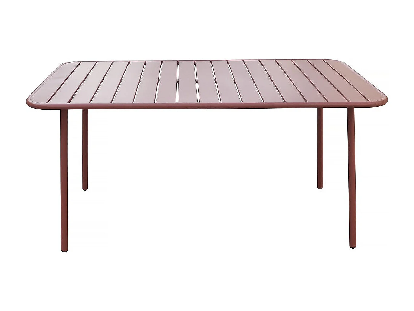Table jardin en métal "Bilbao" - 150 x 90 x 71 cm - Terracotta