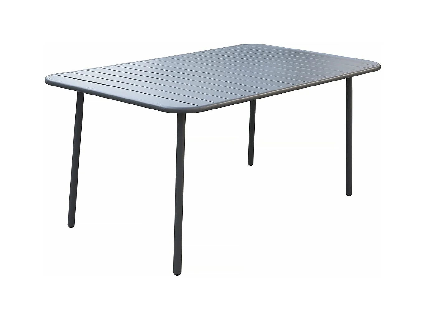 Mesa de jardim em metal "Bilbao" Cinza 150 x 90 cm - 6 lugares