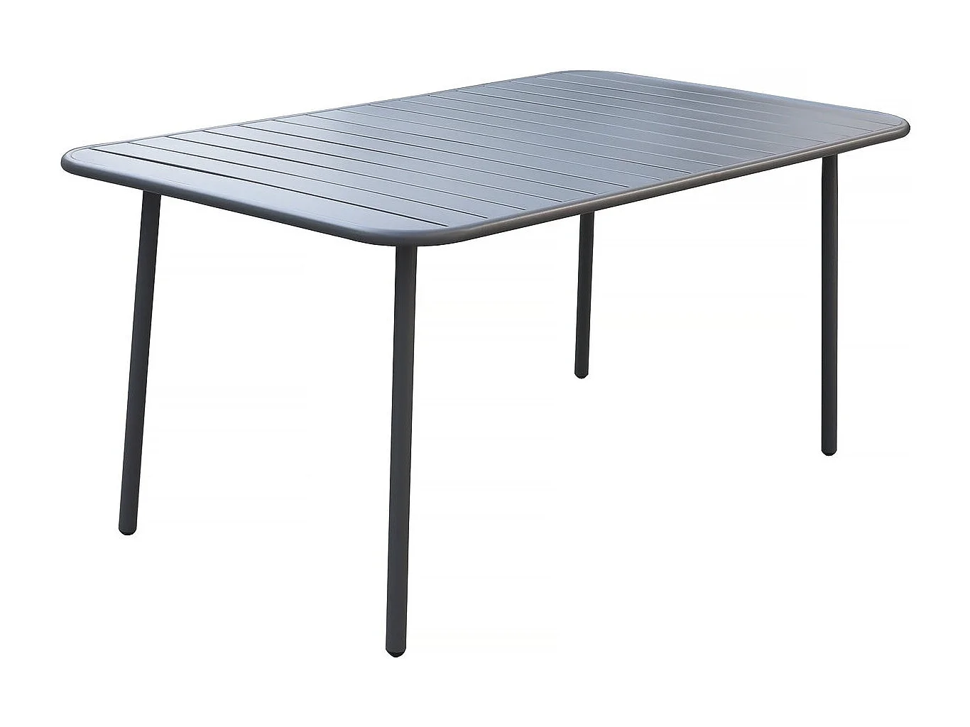 Table jardin en métal "Bilbao" - 150 x 90 x 71 cm - Gris
