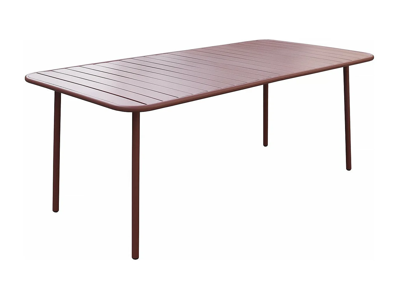 Bilbao metalen tuintafel - 180 x 90 x 71 cm - Terracotta