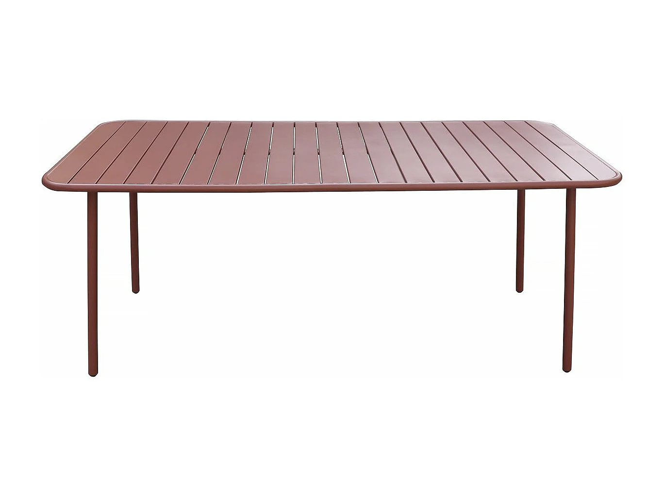 Bilbao metalen tuintafel - 180 x 90 x 71 cm - Terracotta