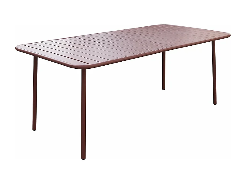 Bilbao metalen tuintafel - 180 x 90 x 71 cm - Terracotta
