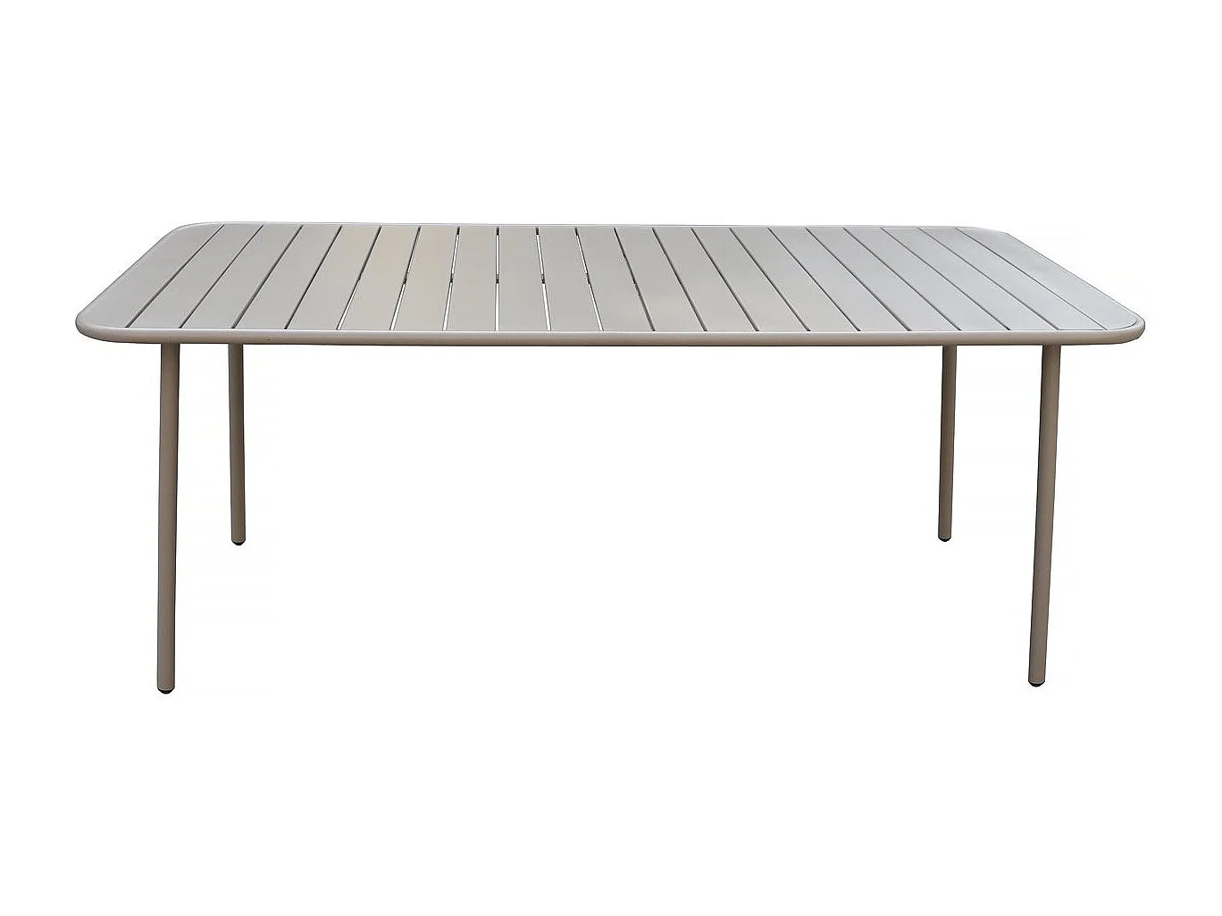 Table jardin en métal "Bilbao" - 180 x 90 x 71 cm - Taupe