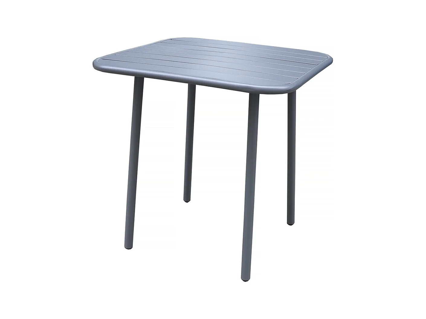 Table de jardin en métal "Bilbao" - 70 x 70 x 71 cm - Gris