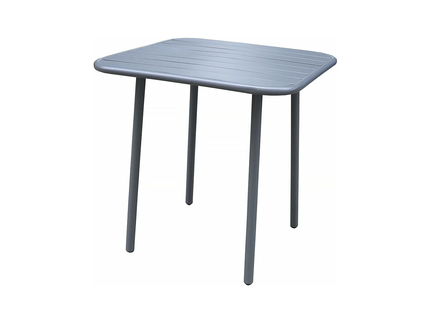 Table de jardin en métal "Bilbao" - 70 x 70 x 71 cm - Gris