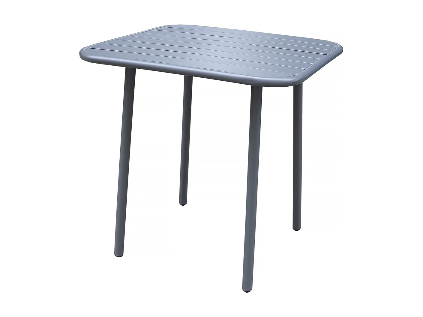Table de jardin en métal "Bilbao" - 70 x 70 x 71 cm - Gris