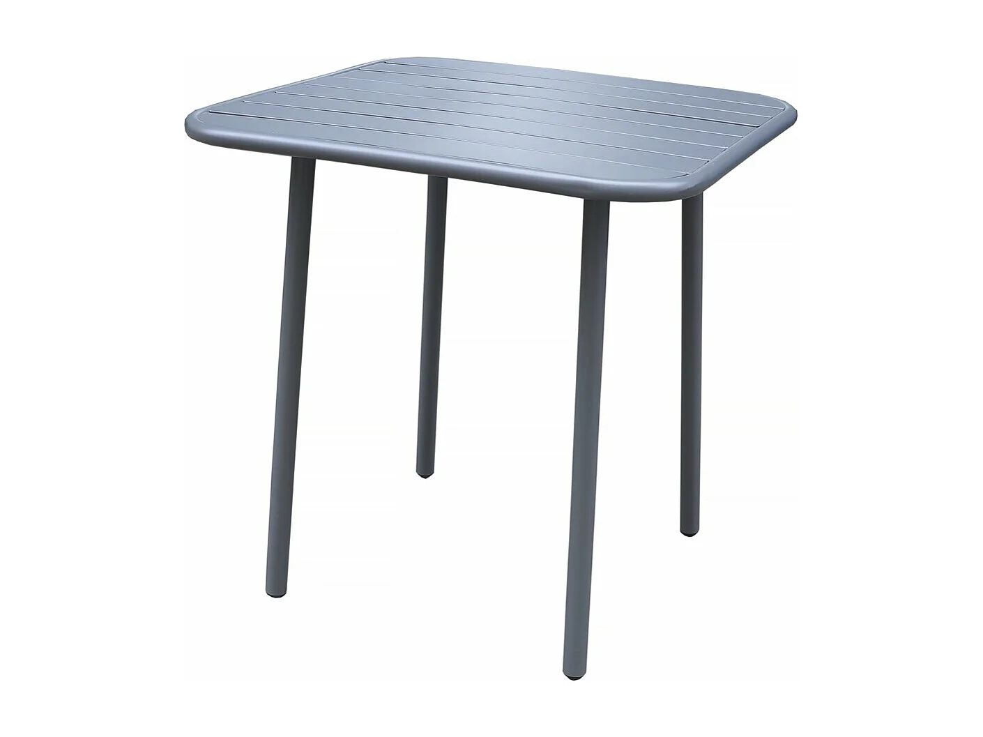Table de jardin en métal "Bilbao" - 70 x 70 x 71 cm - Gris