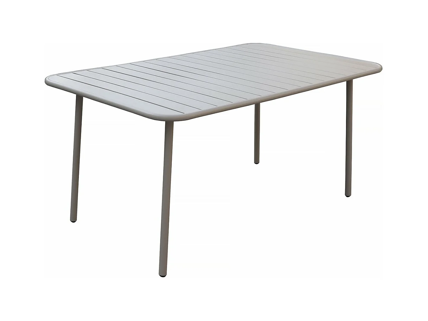 Table jardin en métal "Bilbao" - 150 x 90 x 71 cm - Taupe