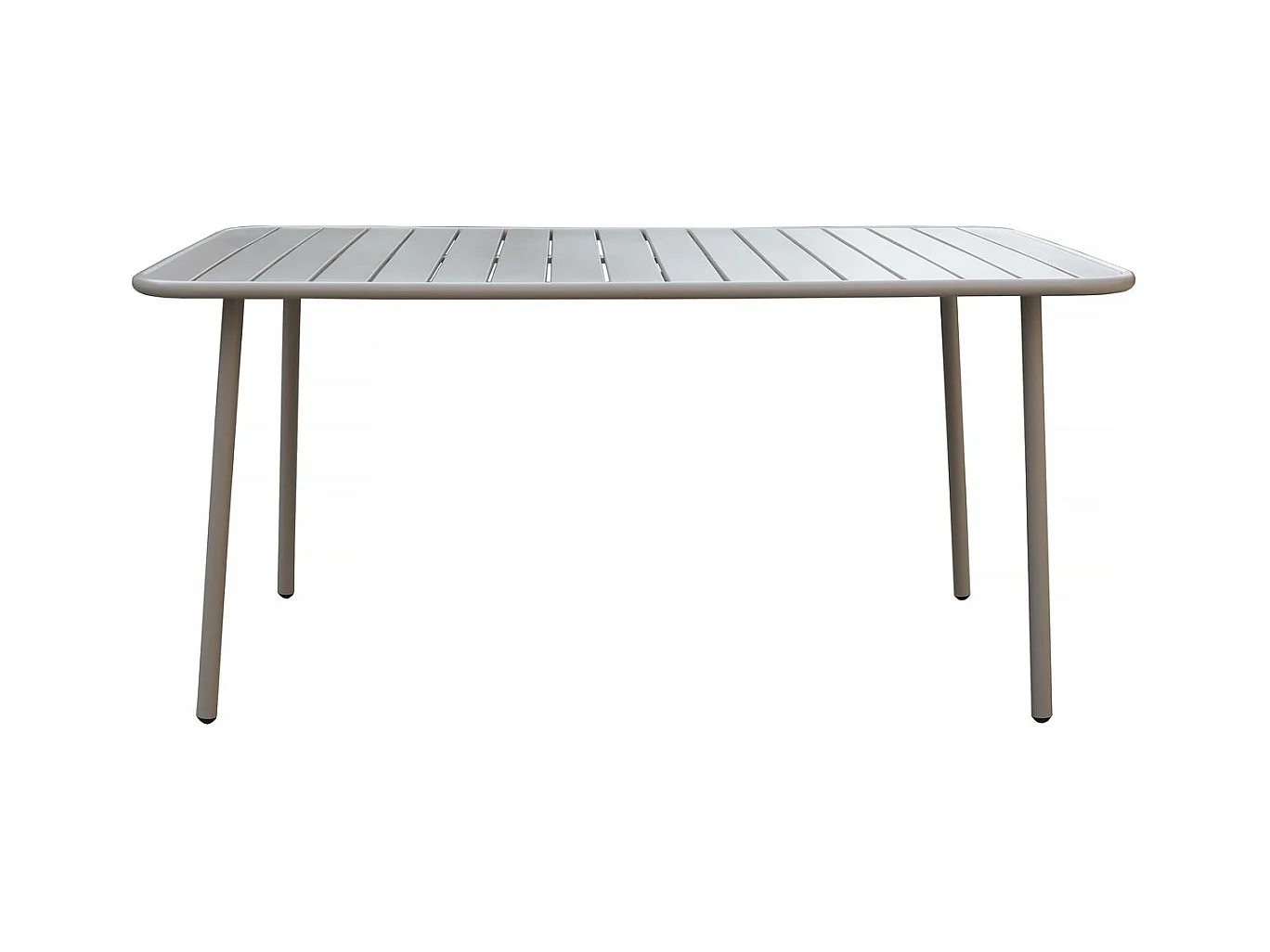 Table jardin en métal "Bilbao" - 150 x 90 x 71 cm - Taupe