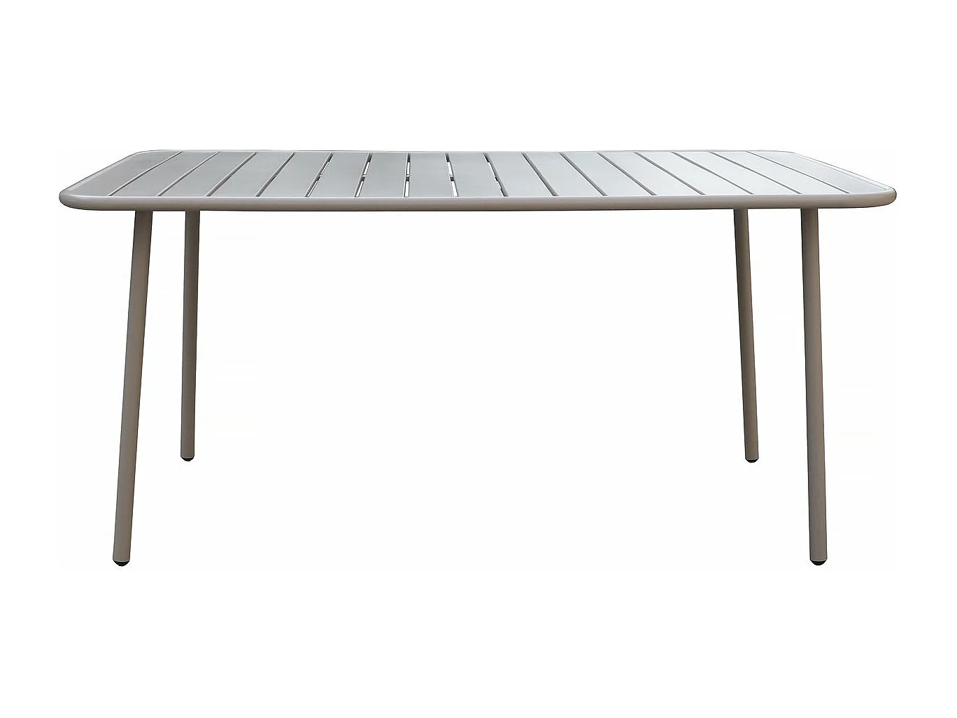 Mesa de jardim em metal Bilbao - 150 x 90 x 71 cm - Taupe