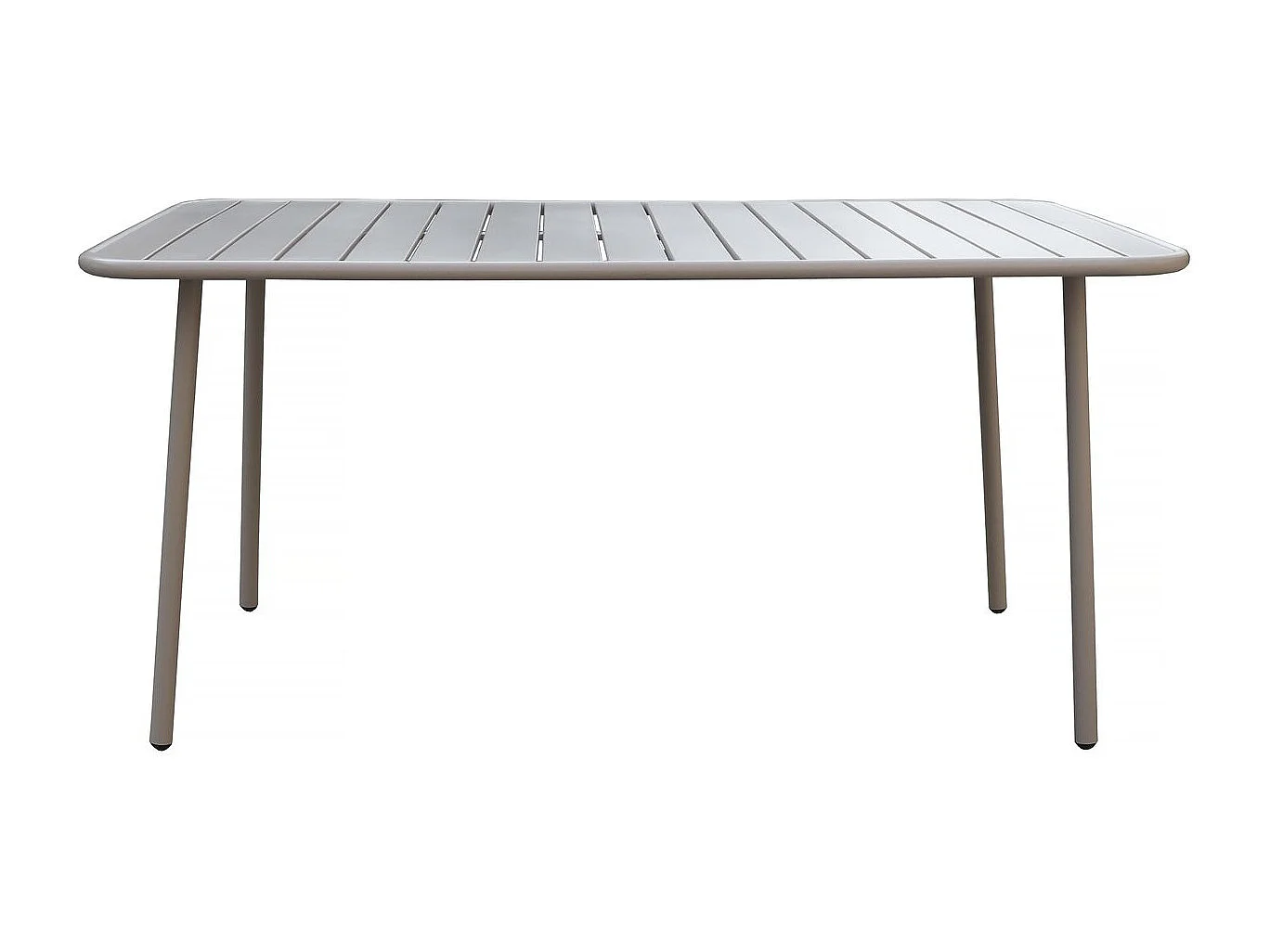 Table jardin en métal "Bilbao" - 150 x 90 x 71 cm - Taupe