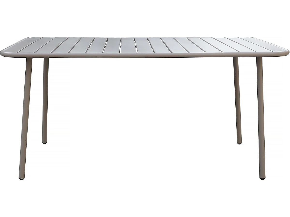 Stół ogrodowy metalowy "Bilbao" - 150 x 90 x 71 cm - Taupe