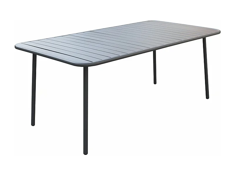 Mesa de jardim em metal "Bilbao" Cinza 180 x 90 cm - 8 lugares