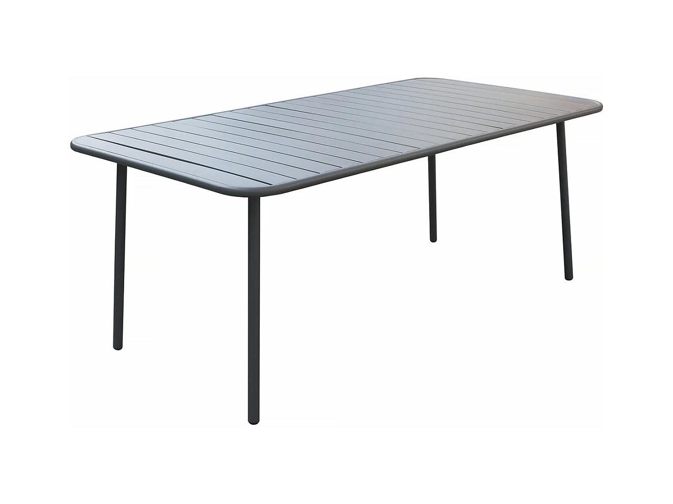 Mesa de jardim em metal "Bilbao" Cinza 180 x 90 cm - 8 lugares
