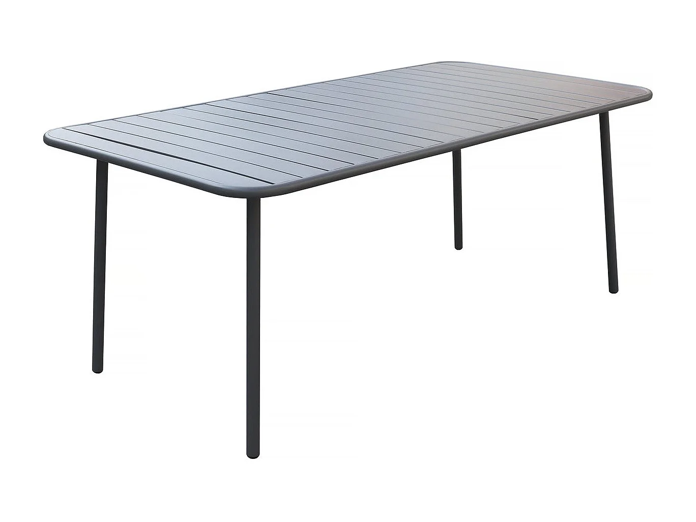 Table jardin en métal "Bilbao" - 180 x 90 x 71 cm - Gris