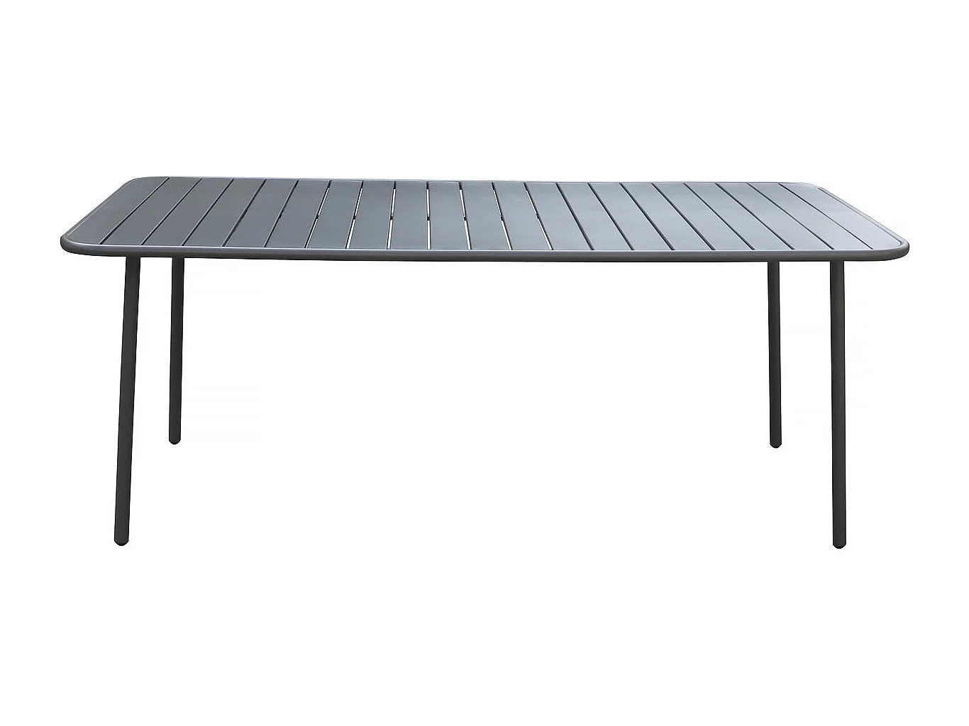 Table jardin en métal "Bilbao" - 180 x 90 x 71 cm - Gris