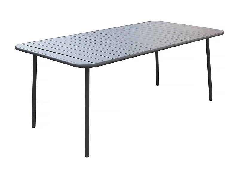 Table jardin en métal "Bilbao" - 180 x 90 x 71 cm - Gris