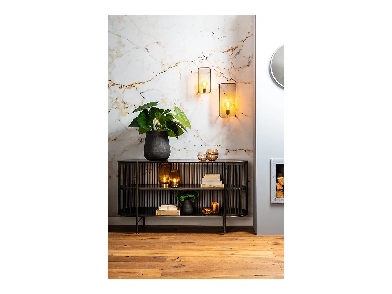 Kast YINTHE - 149x40x80cm - Zwart