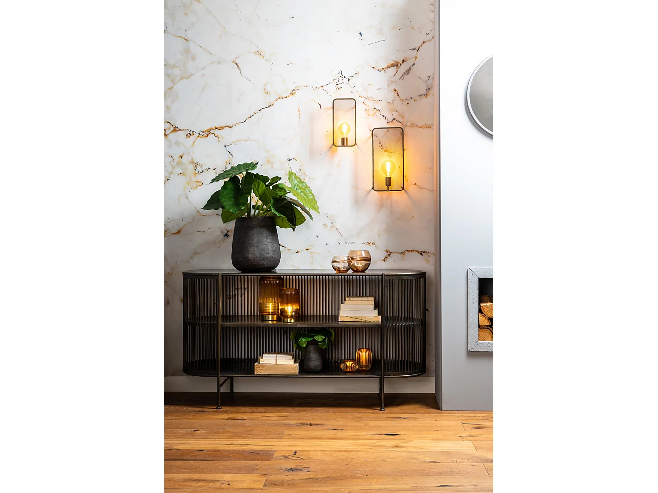 Schrank YINTHE - 149x40x80cm - Schwarz