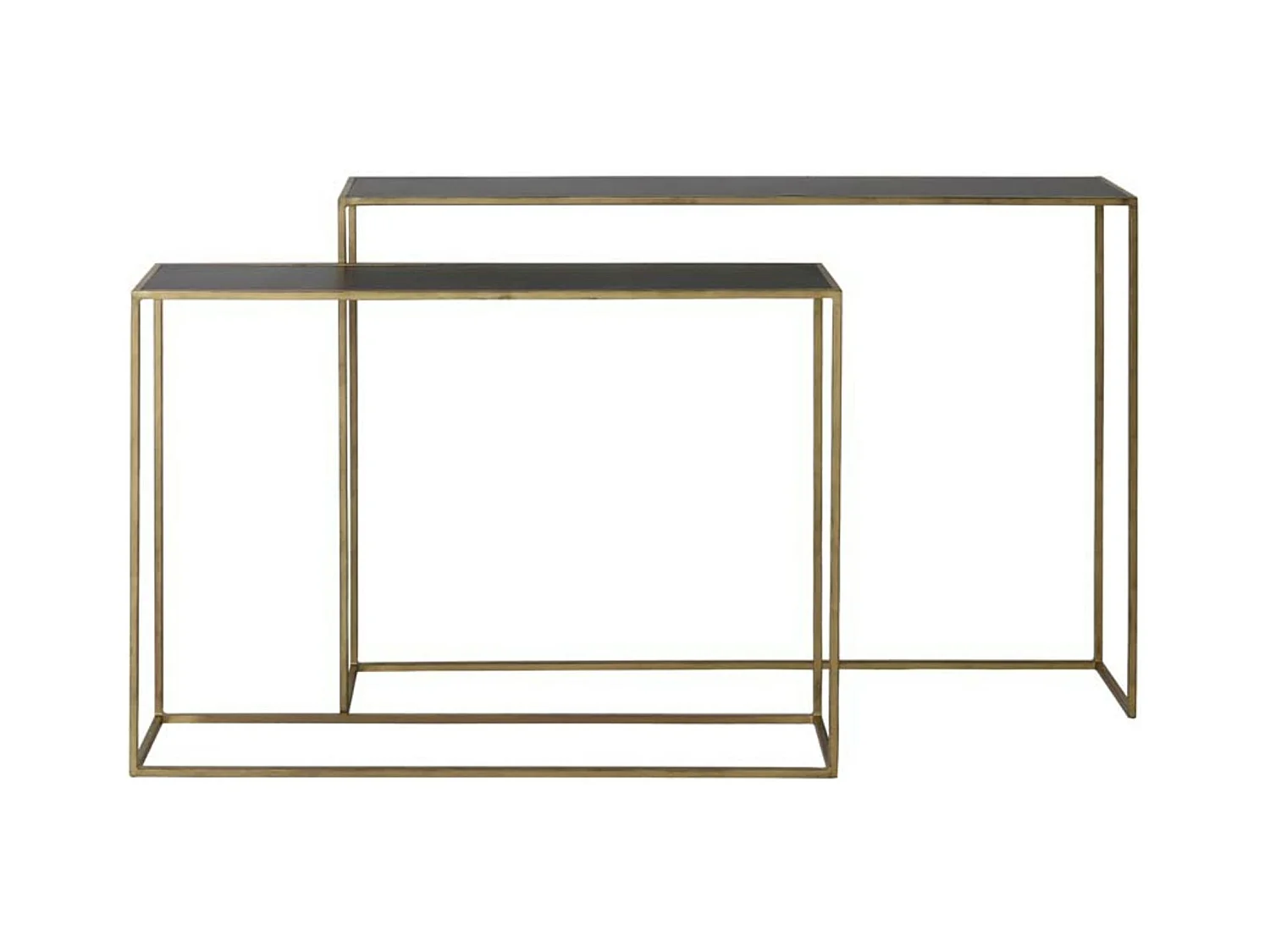 Côté BOCA - 120x25x80cm - Doré - Lot de 2