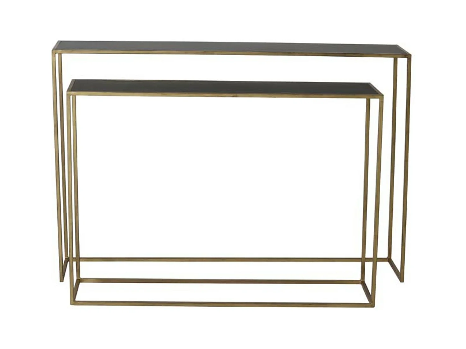 Côté BOCA - 120x25x80cm - Doré - Lot de 2