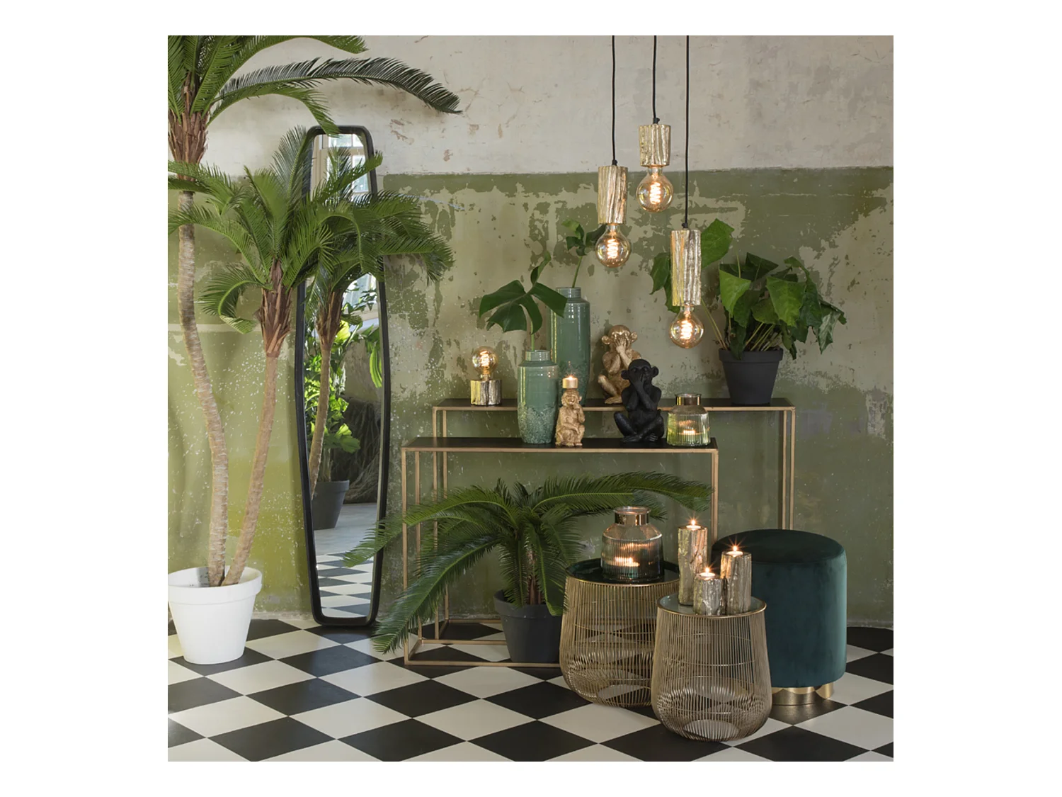 Side BOCA - 120x25x80cm - Goud - Set van 2