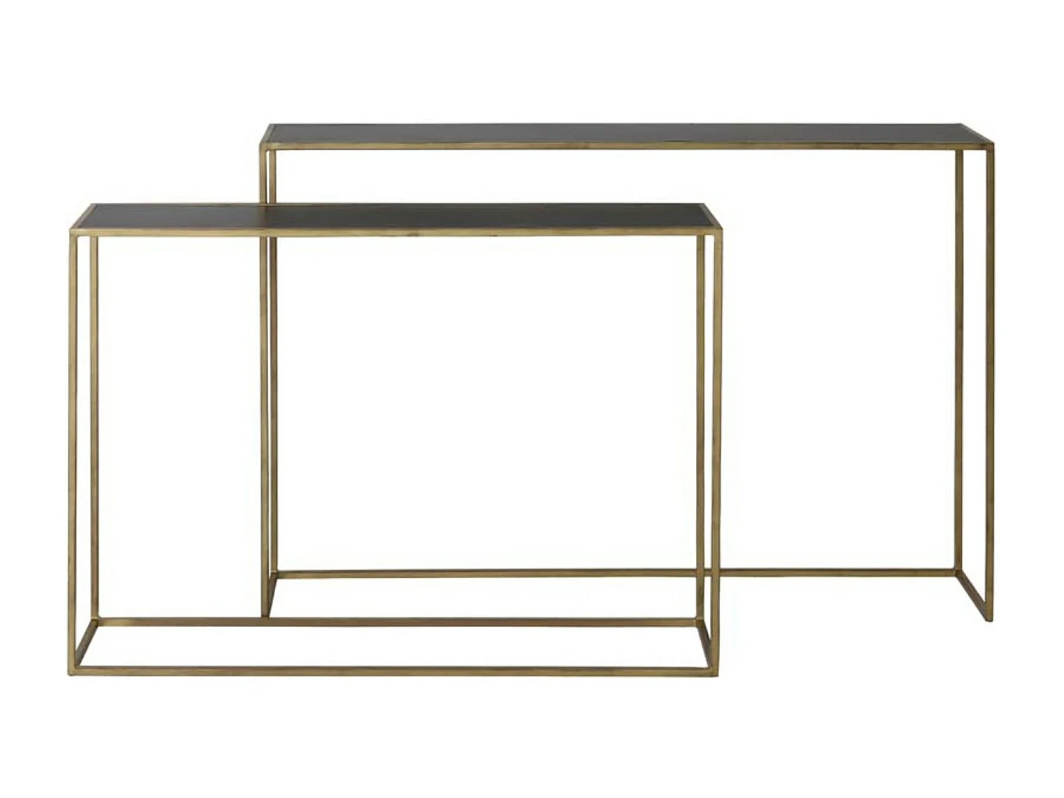 Côté BOCA - 120x25x80cm - Doré - Lot de 2