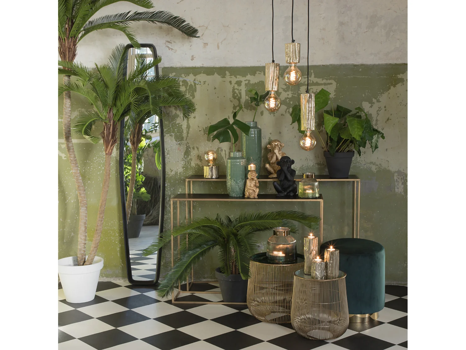 Côté BOCA - 120x25x80cm - Doré - Lot de 2