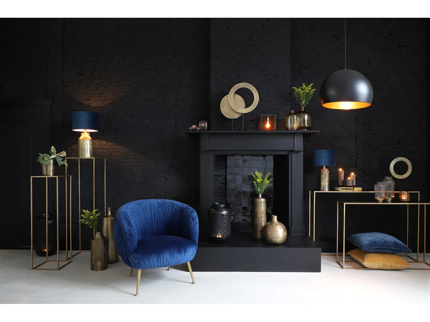 Côté BOCA - 120x25x80cm - Doré - Lot de 2