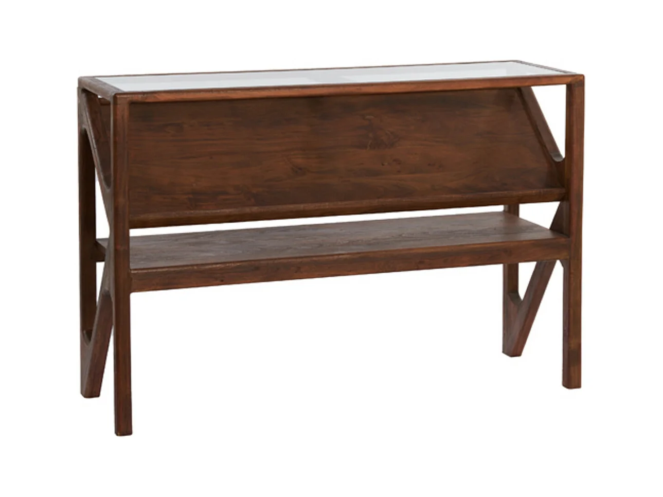 Bijzettafel YUKI - 119x41x80cm - Bruin