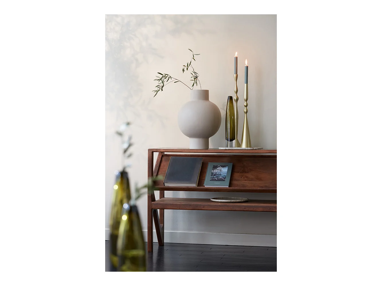 Bijzettafel YUKI - 119x41x80cm - Bruin