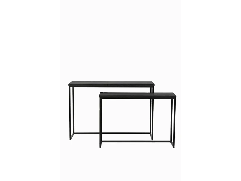 Beistellbett BRYSON - 120x40x82cm - Schwarz - 2er-Set