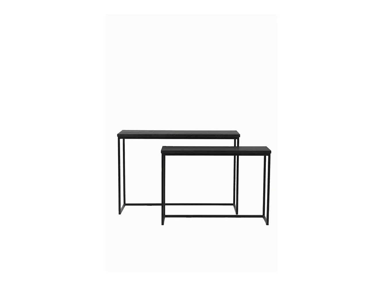 Side BRYSON - 120x40x82cm - Noir - Lot de 2