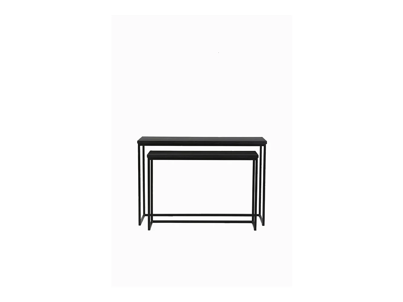 Side BRYSON - 120x40x82cm - Noir - Lot de 2