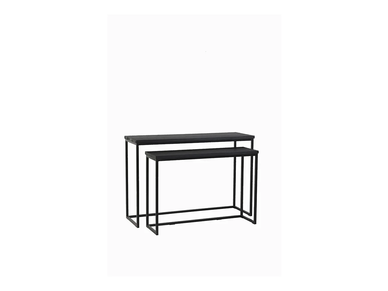 Side BRYSON - 120x40x82cm - Noir - Lot de 2