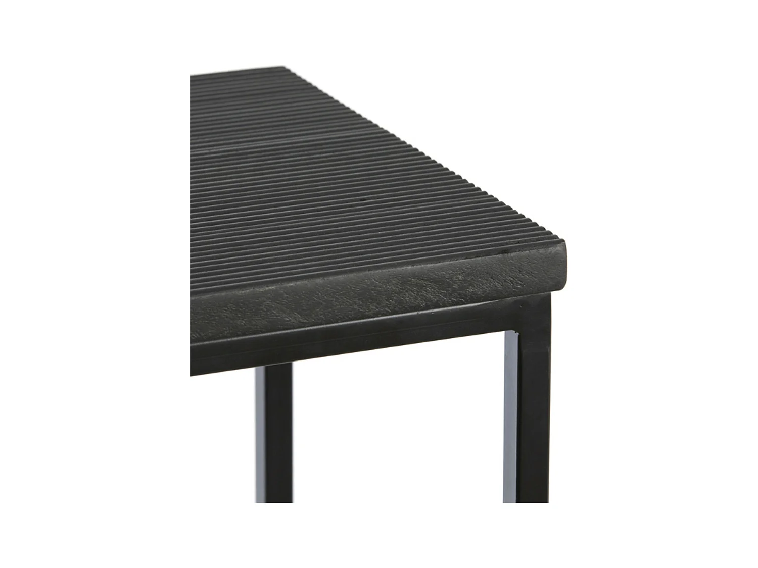 Side BRYSON - 120x40x82cm - Noir - Lot de 2