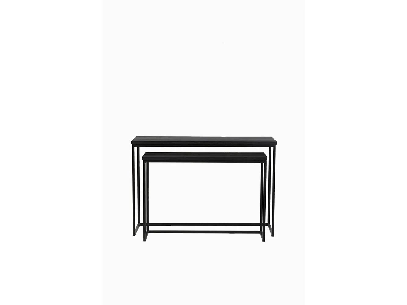 Side BRYSON - 120x40x82cm - Noir - Lot de 2