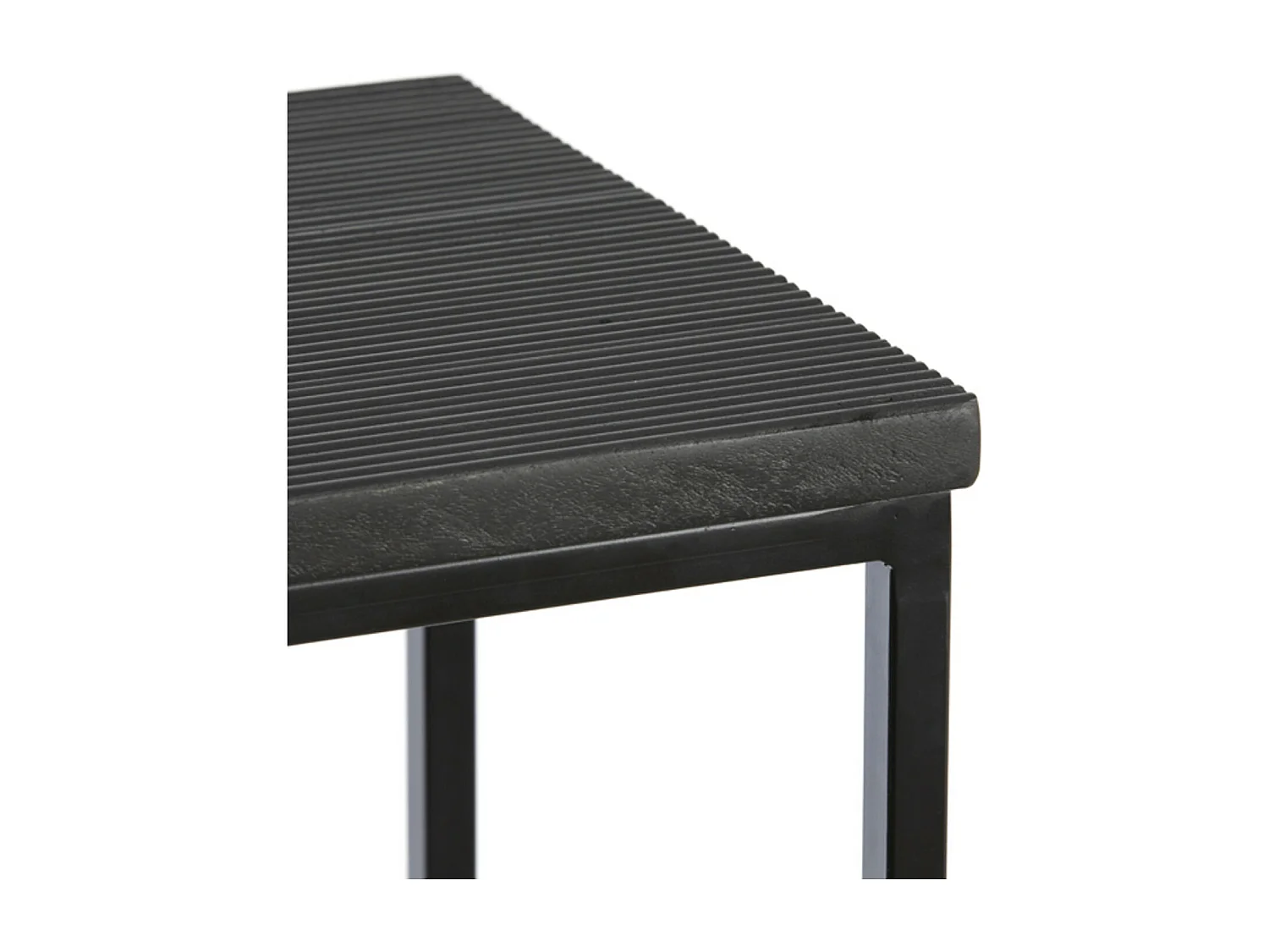 Side BRYSON - 120x40x82cm - Noir - Lot de 2