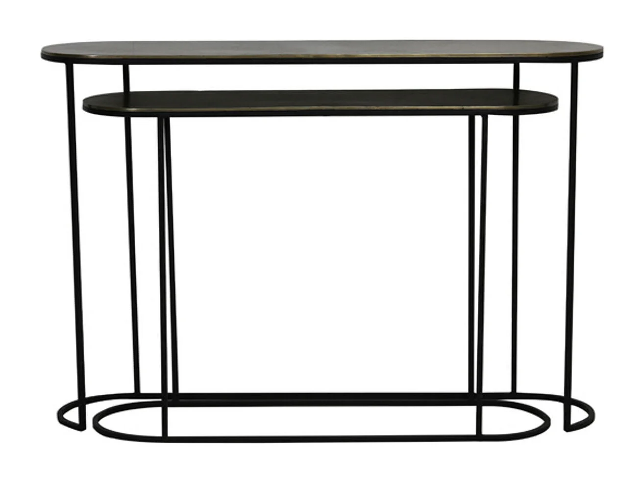 Côté BOCOV - 118x28x81cm - Bronze - Lot de 2