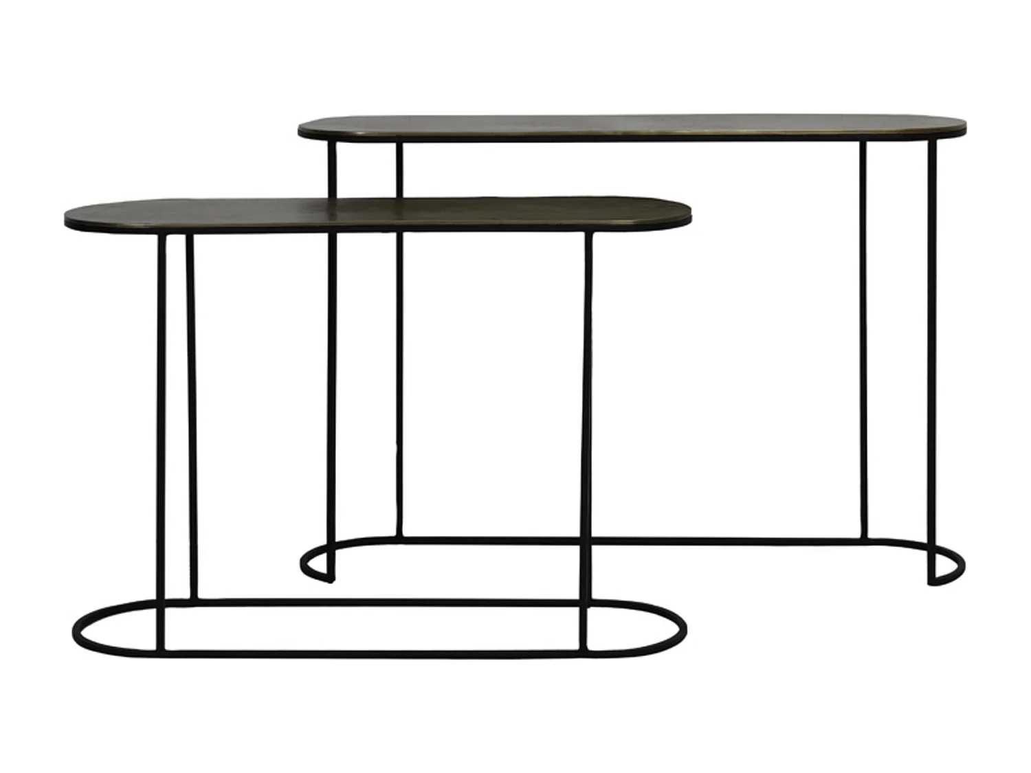 Côté BOCOV - 118x28x81cm - Bronze - Lot de 2