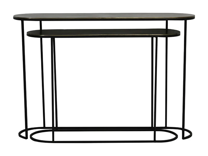 Côté BOCOV - 118x28x81cm - Bronze - Lot de 2