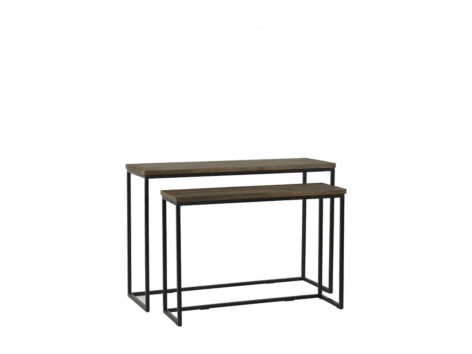 Side BRYSON - 120x40x82cm - Marron - Lot de 2